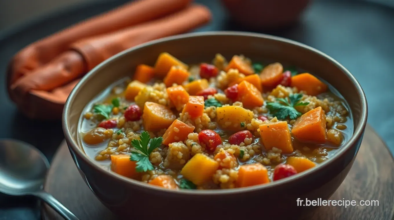 Cocotte de Légumes d' Automne au Curcuma - Recette Végétarienne Facile Cocotte de Légumes d' Automne au Curcuma et Quinoa