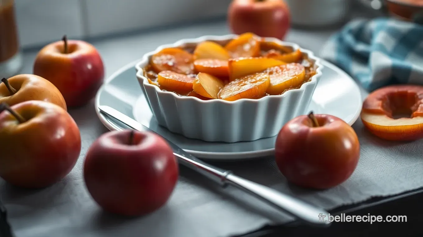 Tarte Tatin aux Pommes Caramélisées : Un Entrée Traditionnelle Française Crêpes Suzette à l' Orange et Grand Marnier