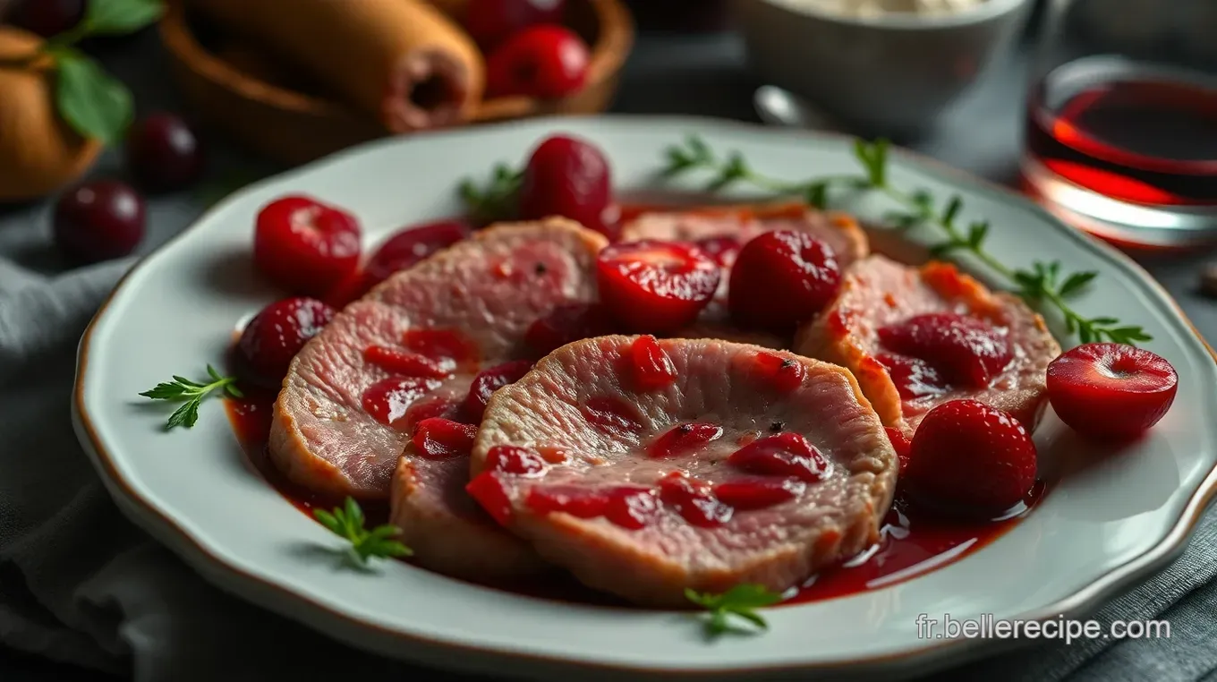 Filet de Canette aux Cerises : Une Recette Gourmande et Équilibrée Filet de Canette aux Cerises et Vin Rouge