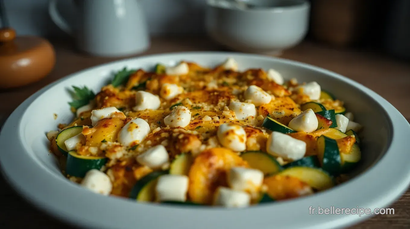 Gratin de Courgettes et Mozzarella : Un Plat Végétarien Réconfortant Gratin de Courgettes et Mozzarella