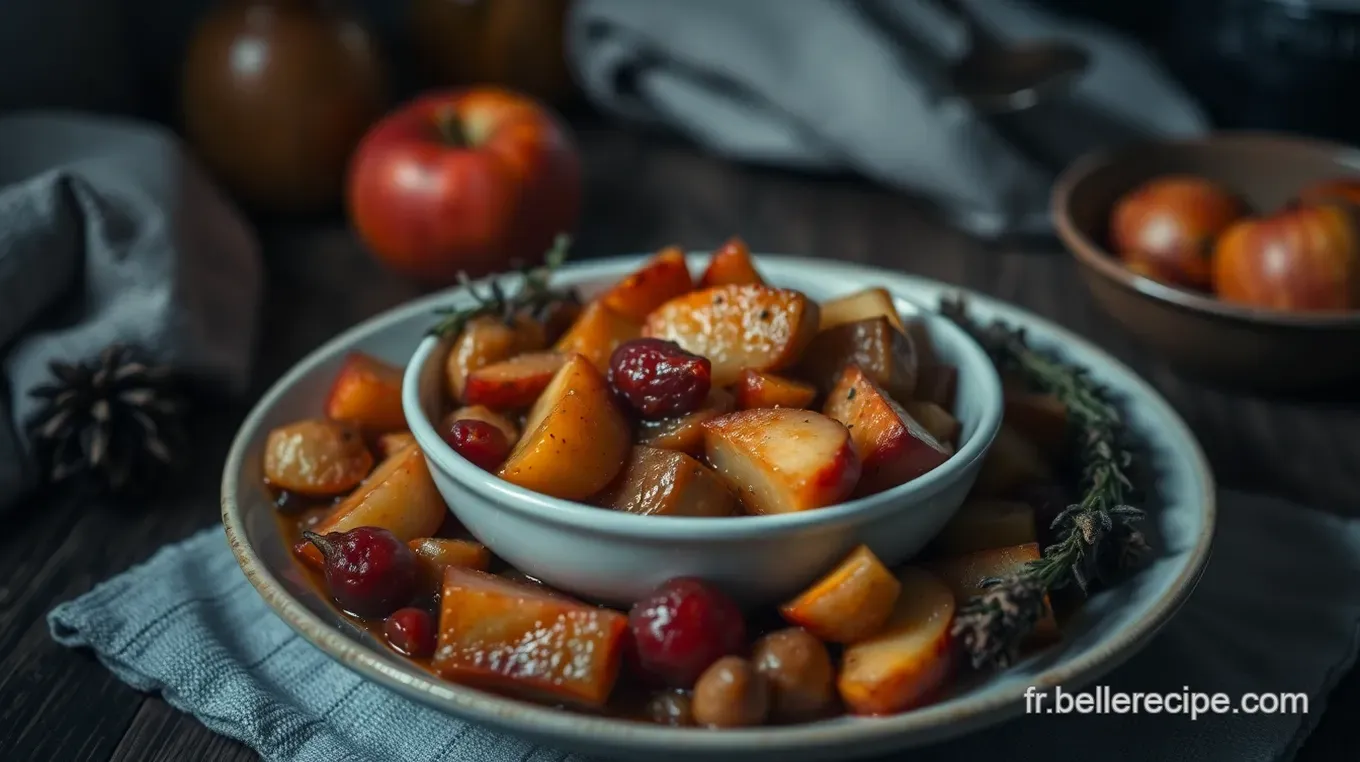 Recette Pintade Rôtie : Un Plat Réconfortant aux Fruits d' Hiver Pintade Rôtie aux Épices et aux Fruits d' Hiver