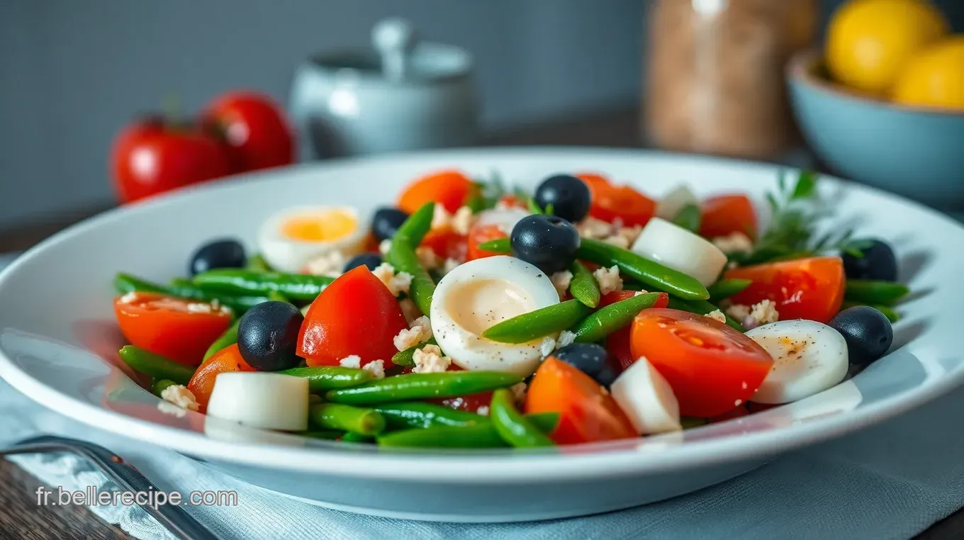 Salade Niçoise Classique : Fraîcheur Méditerranéenne en un clin d' œil Recette de Salade Niçoise Classique