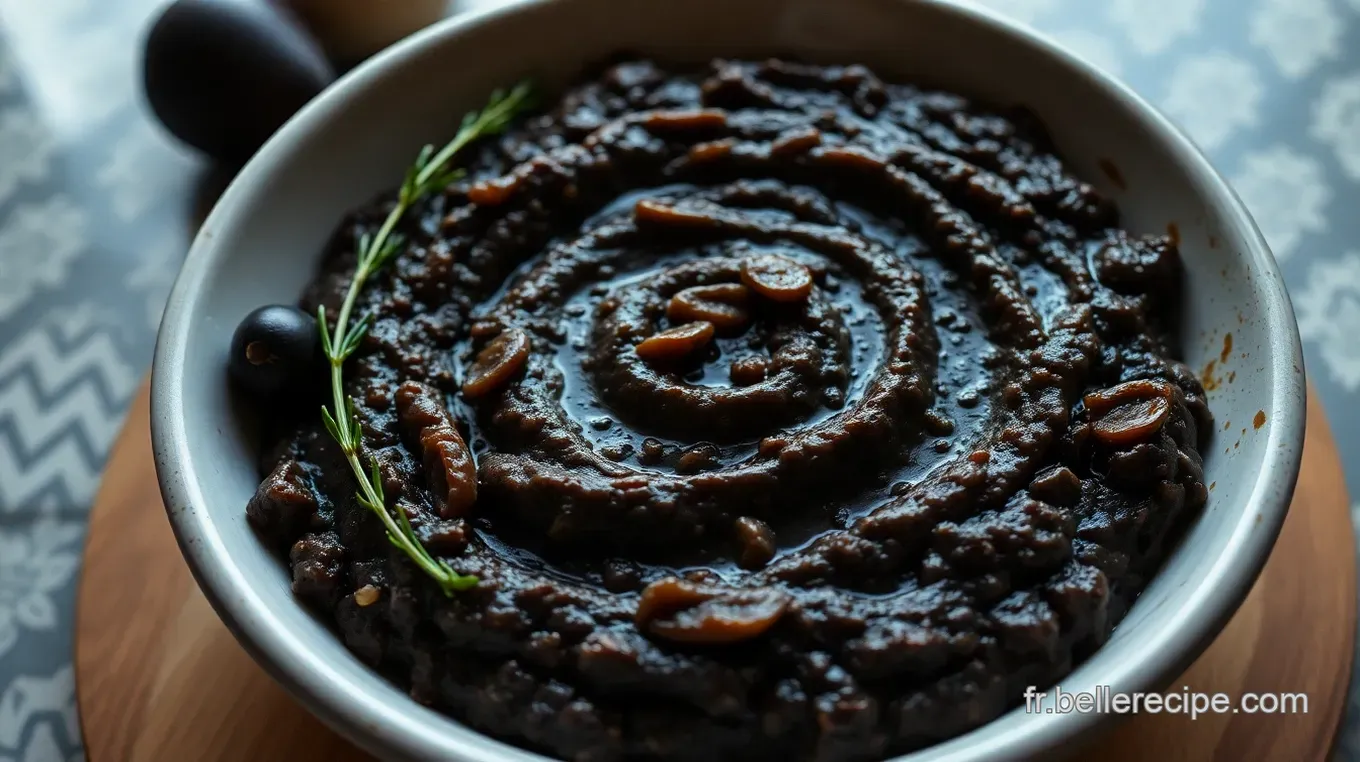 Tapenade Noire Authentique : Ma Recette Facile & Pleine de Saveurs Tapenade Noire Authentique – La pâte d’olive emblématique de Provence