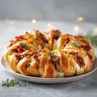 Sapin Feuillet&eacute; Brie Pesto: Ap&eacute;ro D&icirc;natoire No&euml;l