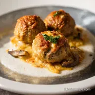 Boulettes de Viande aux Champignons Gratin&eacute;es Mon Secret Bistro