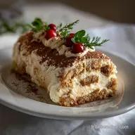 B&ucirc;che Tiramisu : Biscuit Velout&eacute; A&eacute;rien