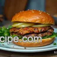 Mon Burger de Poulet Savoureux &agrave; la Fran&ccedil;aise &ndash; Recette Facile et Gourmande