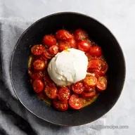 Id&eacute;e Entr&eacute;e Facile Burrata aux Tomates Balsamiques
