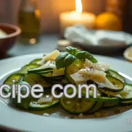 Recette pour une entr&eacute;e simple : Carpaccio de courgettes au parmesan