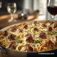Casserole de spaghetti aux boulettes de viande : Le classique gratin&eacute;