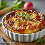 Recette Clafoutis &agrave; la Rhubarbe Moelleux et Facile au Citron Vert