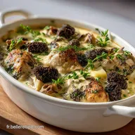 Cocotte de Poulet aux Morilles &agrave; la Cr&egrave;me : Sauce Velout&eacute;e