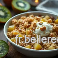 Crumble de Kiwi aux Noix du Br&eacute;sil : Un Dessert Hivernal D&eacute;licieux en 15 Min