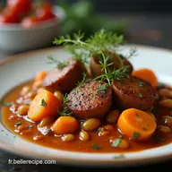 Recette Estouffade de B&oelig;uf aux Carottes et C&egrave;pes Secs Tradition