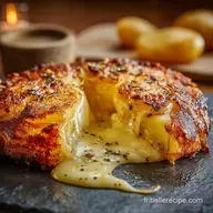 Galette de pommes de terre au fromage C&oelig;ur de Comt&eacute; coulant et croustillant