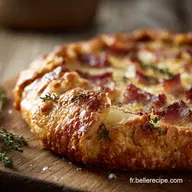 Galette au fromage et bacon La version campagnarde au Comt&eacute; fum&eacute;