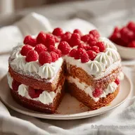 G&acirc;teau aux Framboises pour 8 Personnes : Recette Moelleuse