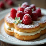 Recette G&acirc;teau Printanier aux Fraises et &agrave; la Cr&egrave;me Diplomate