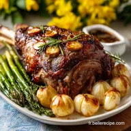 Recette de Gigot D'agneau Au Four Tendre Et Parfum&eacute; &Agrave; L'ail: Oven-Only Crispy