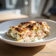 Recette de Lasagnes Saumon Poireaux Ch&egrave;vre Cr&eacute;meuses