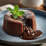 Moelleux au chocolat sans beurre c&oelig;ur coulant et l&eacute;ger &agrave; la compote