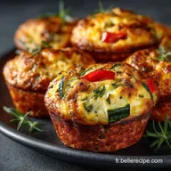 Muffins aux &OElig;ufs et L&eacute;gumes La Recette Sal&eacute;e Express et Moelleuse