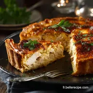Pain quiche au poulet et moutarde : La recette riche et cr&eacute;meuse