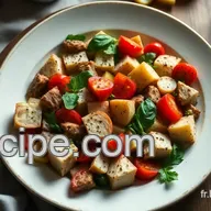 Panzanella de Veau: Un D&eacute;lice Franco-Italien! 🥩🥖🍅