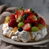Pavlova Recette: Coque Craquante C&oelig;ur Cr&eacute;meux