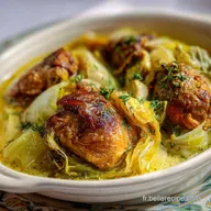 Pintade au Chou en Cocotte pour 4 Portions