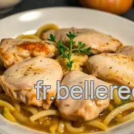 W Watchers Recettes : Poulet Vall&eacute;e d'Auge L&eacute;ger et Gourmand!