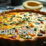 Quiche aux L&eacute;gumes Color&eacute;s et Fromage de Ch&egrave;vre : Recette Facile et Savoureuse