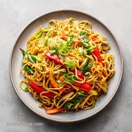 Recette Nouilles Saut&eacute;es Poulet en 17 Minutes