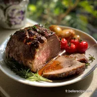 Roti de Boeuf Recette: Cro&ucirc;te Caram&eacute;lis&eacute;e et C&oelig;ur Tendre