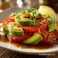 Salade avocat langue et tomate Recette chic et facile pour l&eacute;t&eacute;