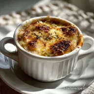 Soupe &agrave; l'Oignon Gratin&eacute;e Simple pour 4 Portions