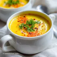 Soupe de Lentilles Corail Carottes et Poireaux Velout&eacute;