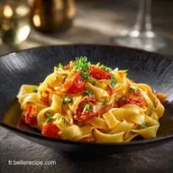 Tagliatelle au Poireau et Tomate Cr&eacute;meuses D&icirc;ner Facile 35 min