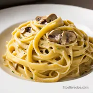 Tagliatelles Carbonara aux Champignons Savoureuses Le Bonheur