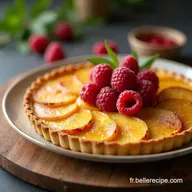 La Meilleure Tarte aux P&ecirc;ches et Framboises Recette Facile et Rustique