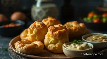 Apéro Dînatoire : Gougères au Fromage et Dips de Légumes Croquants recipe card