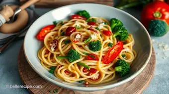 Fusili Primavera : Un Plat Végétarien Coloré et Savoureux recipe card