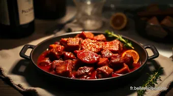 Joue de bœuf fondante au vin rouge : Ma recette réconfortante incontournable recipe card