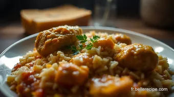 Recette rapide de poulet au riz au curry : Un plat réconfortant et savoureux recipe card