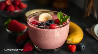 Délicieux Smoothie Fruit Rouge Énergétique: Un Boost de Fraîcheur recipe card