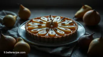 Tarte aux Poires Caramélisées et Amandes : Une Recette Poire Inoubliable recipe card