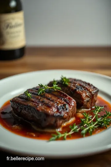 Basses Côtes de Bœuf Fumées au Vin Rouge et Herbes de Provence presentation