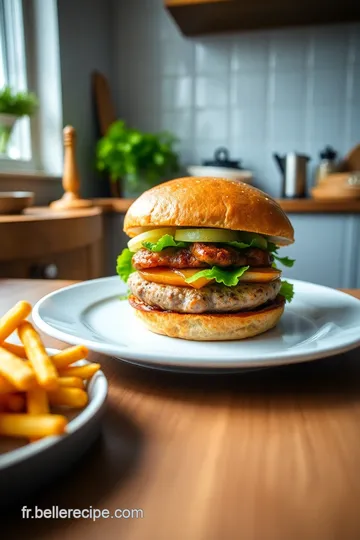 Burger de Poulet Savoureux à la Française steps
