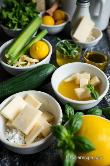 Carpaccio de courgettes au parmesan ingredients