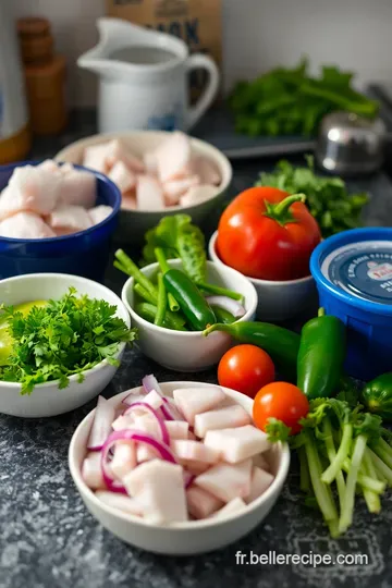 Ceviche Fraîcheur de la Mer ingredients